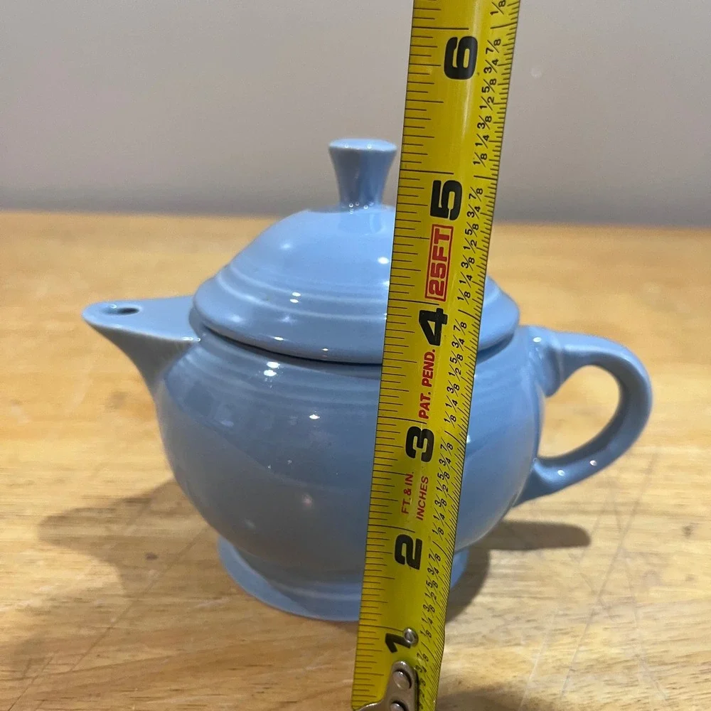 Vtg Fiesta Periwinkle Blue‎ Small Teapot Lid 2 Cup HLC USA Ceramic Pottery